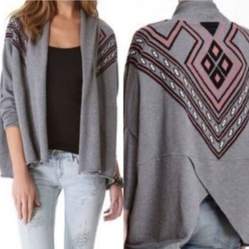 Knot Sister Aztec Oversized Open Front Cardigan